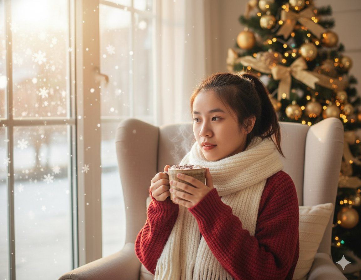 The "Cozy Winter Window" AI Portrait Prompt (Hot Cocoa & Nostalgia)