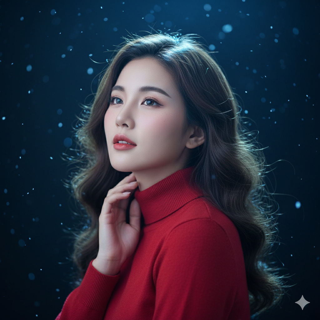 Winter's Dream: Red & Snow Serenity