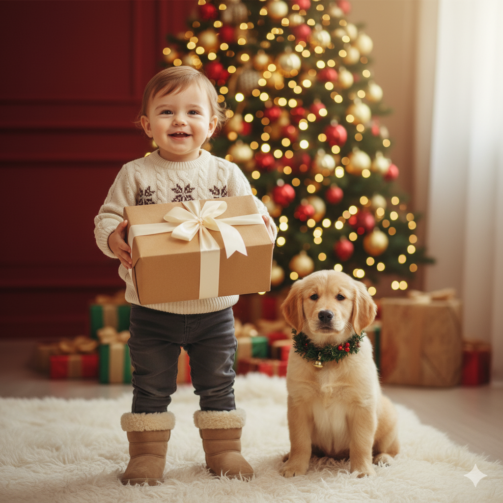 Christmas Morning Joy: A Boy, His Puppy, and a Special Gift