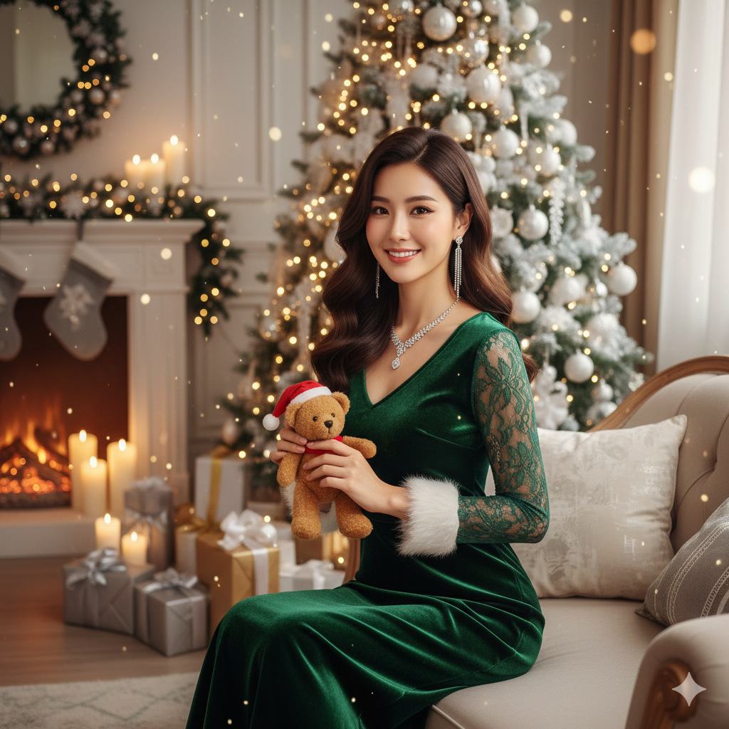 "Holiday Warmth" - Candid Christmas Portrait (Cinematic 8K Art Print)