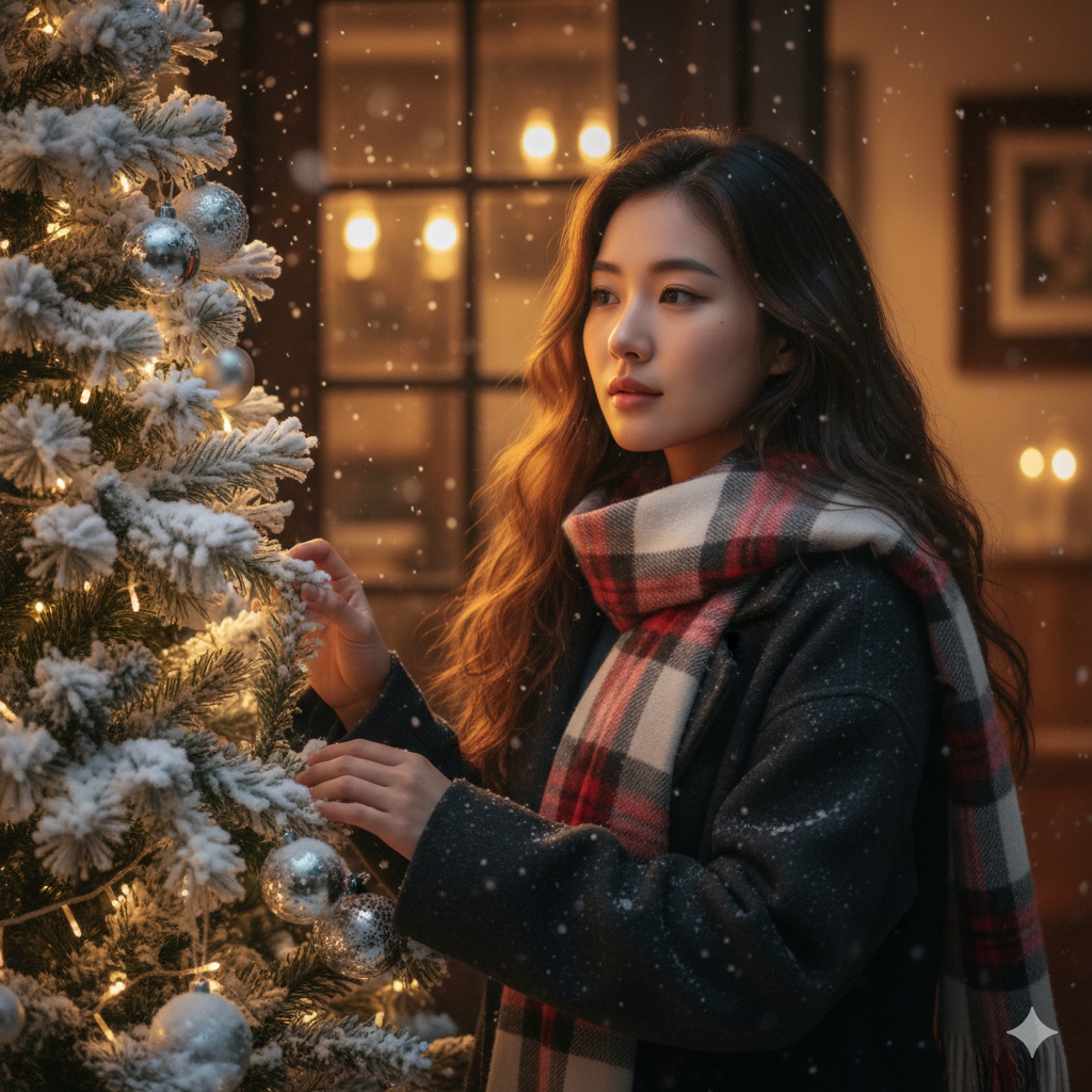 "Quiet Magic" - Cinematic Snowy Christmas Portrait